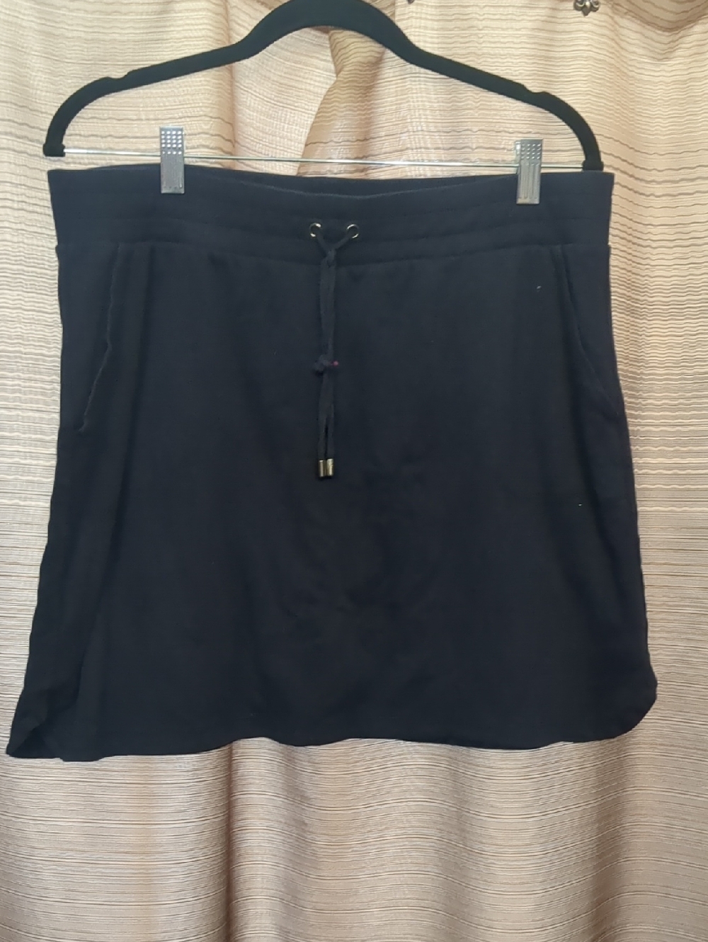 Croft & Barrow Navy Blue Knit Drawstring Skort with Pockets
